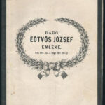 1871 Gyászima báró Eötvös József emlékére. 8p