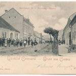 Orsova, Széchenyi út, Trajan Gamber üzlete. Raichl Sándor Junior kiadása / street, shop