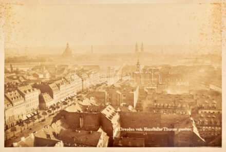 cca 1880-1890 Dresden, Umgegend und Sächs. Schweiz. / Drezda és környéke, illetve a Szász Svájc. Album 30 db fekete-fehér fotóval (18x12 cm méretben). Dresden, F. & O. Brockmann Nachfolger R. Tamme. Dekoratív, aranyozott,