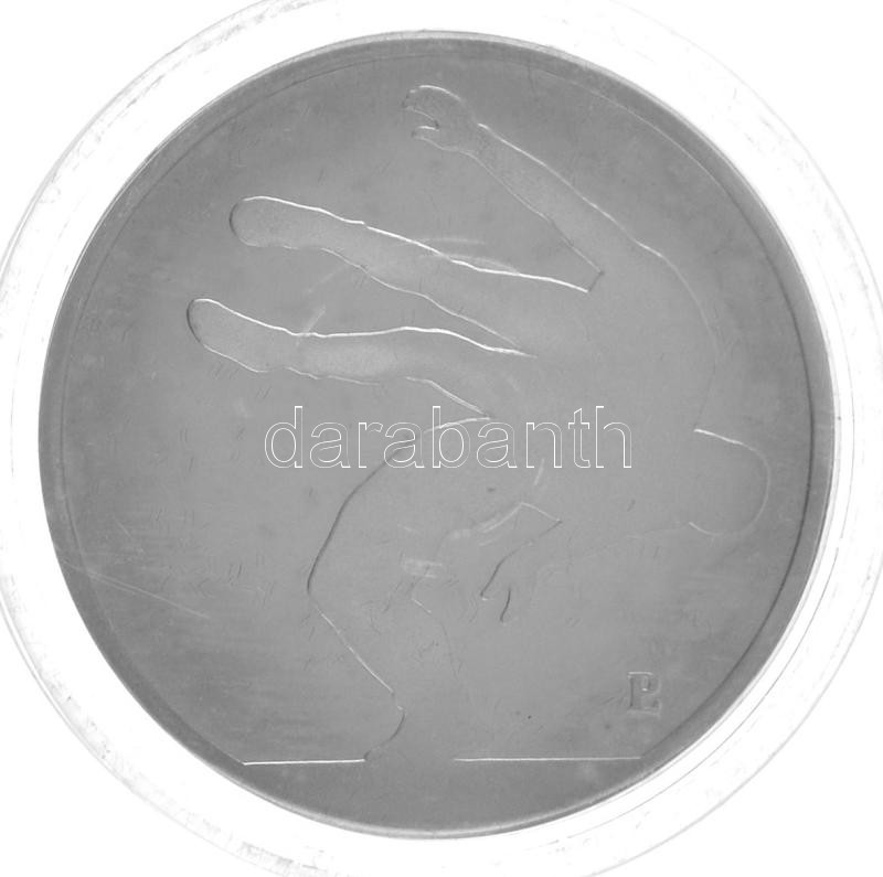 1990. 'Magyar Csapat 1992 - CITIVS, ALTIVS, FORTIVS / Birkózás' a Barcelonában rendezett nyári Olimpia alkalmából készült, jelzetlen Ag emlékérem kapszulában, sorszámozott '3473' tanúsítvánnyal, eredeti dísztokban. Szign.: Papp