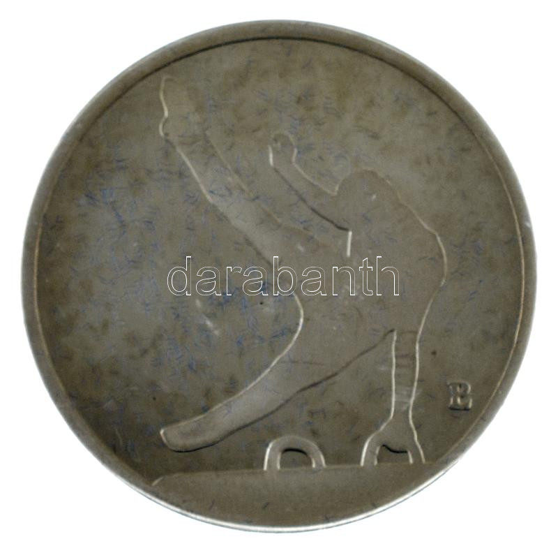 1990. 'Magyar Csapat 1992 - CITIVS, ALTIVS, FORTIVS / Férfi torna' a Barcelonában rendezett nyári Olimpia alkalmából készült, jelzetlen Ag emlékérem kapszulában, sorszámozott '3528' tanúsítvánnyal, eredeti dísztokban. Szign.: Papp - Image 2