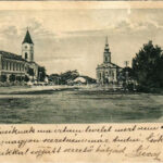 1904 Borosjenő, Borosineu, Ineu; Fő tér, templom / main square, church (b)