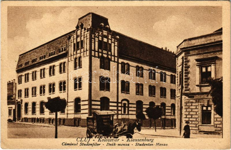 1940 Kolozsvár, Cluj; Caminul Studentilor / Deák menza / Studenten-Menza / student dormitory and canteen + '1940 Kolozsvár visszatért' So. Stpl. (EK)