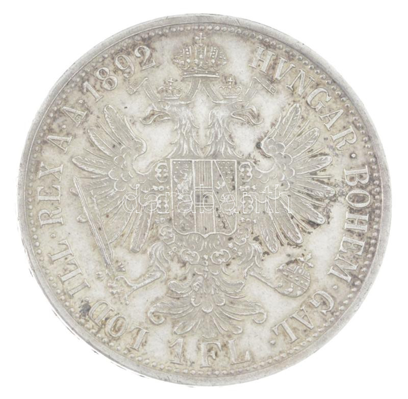 Ausztria 1861A 1Fl Ag 'Ferenc József' T:AU,XF / Austria 1861A 1 Florin Ag 'Franz Joseph' C:AU,XF Krause KM#2219