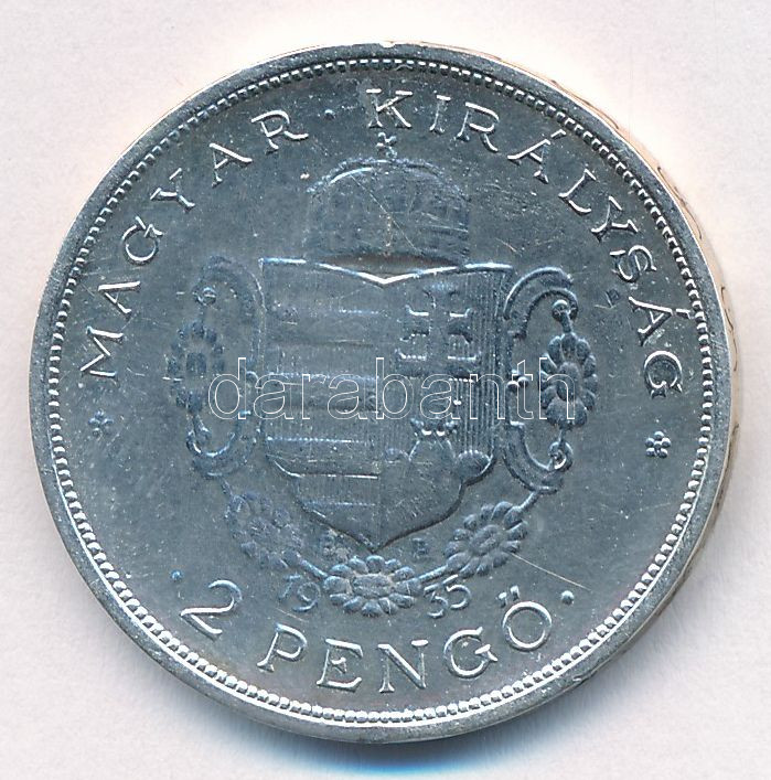 1935. 2P Ag 'Rákóczi' T:VF kis ph. Adamo P7.2 - Image 2