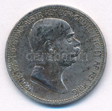 Ausztria 1908. 1K Ag 'Ferenc József - Jubileum' T:XF,VF patina Austria 1908. 1 Corona Ag 'Franz Joseph - Jubilee' C:XF,VF patina Krause KM#2808