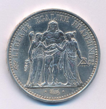 Franciaország 1968. 10Fr Ag 'Herkules csoport' T:AU,XF France 1968. 10 Francs Ag 'Hercules group' C:AU,XF