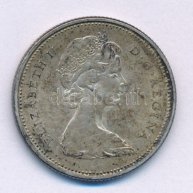 Kanada 1966. 25c Ag 'II. Erzsébet' T:XF patina Canada 1966. 25 Cents Ag 'Elizabeth II' C:XF patina Krause KM#62