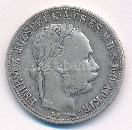 1888KB 1Ft Ag 'Ferenc József / Barokk címer' T:VF Adamo M15