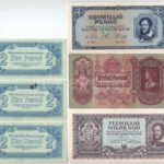 1930. 100P + 1944. 2P 'A Vöröshadsereg Parancsnoksága' (3x) + 1945. 1.000.000P + 1946. 10.000.000MP T:XF-F
