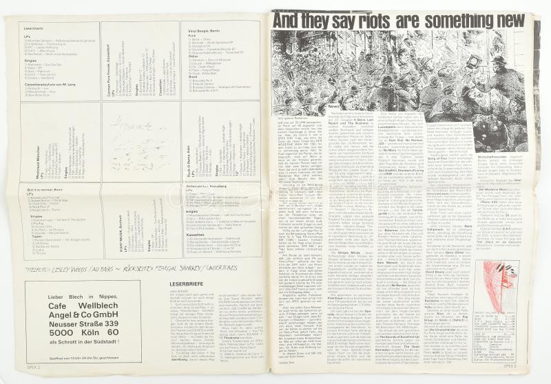 1981 Spex Musik zur Zeit - német nyelvű underground újság, benne a budapesti zenei életről, szakadásokkal - Image 3