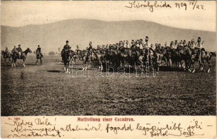 1909 Ausstellung einer Escadron / Austro-Hungarian K.u.K. military, squadron. Verlag Alex J. Klein Wien Nr. 1004. (EK)