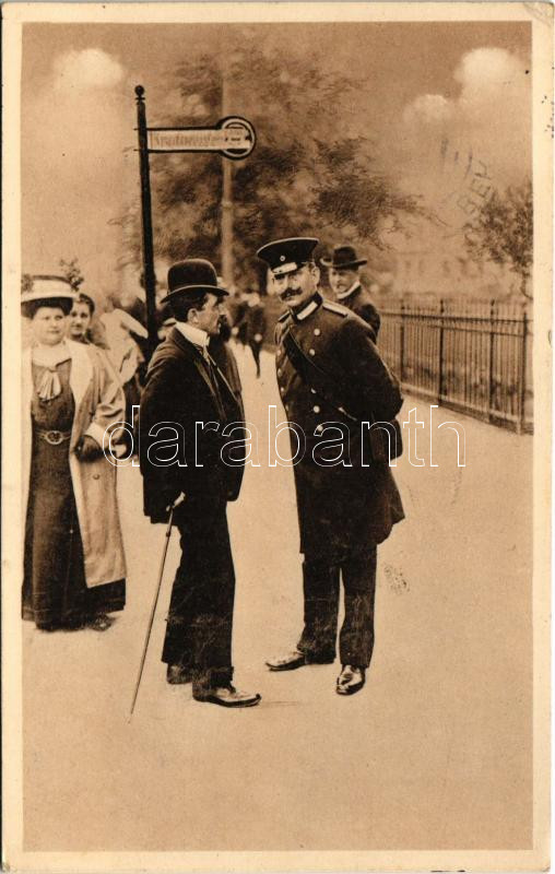 1913 Berlin, Berliner Typen, Ein neuer Verkehrsbeamter / new traffic officer (EK)