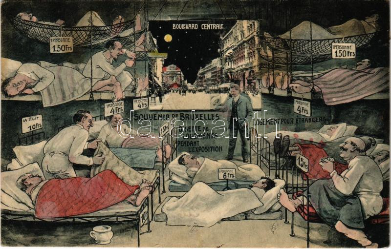 1910 Bruxelles, Brussels; Souvenir de Bruxelles / humour, montage (fl)