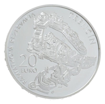Szlovákia 2012. 20E Ag 'Trencséni vár' tanúsítvánnyal, műanyag tokban T:PP Slovakia 2012. 20 Euros Ag 'Trencin Castle' with certificate in plastic case C:PP