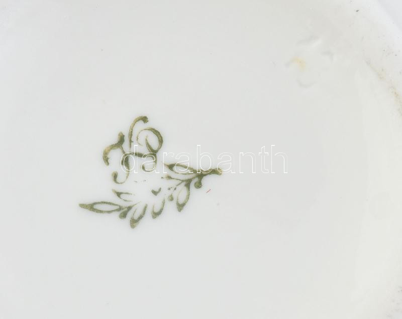 Kőbányai porcelán bonbonniere. Kézzel festett, jelzett, kis kopással 12 cm - Image 2