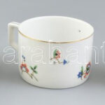 Zsolnay 3 db art deco bögre Kézzel festett, jelzett, kis kopással 8 cm