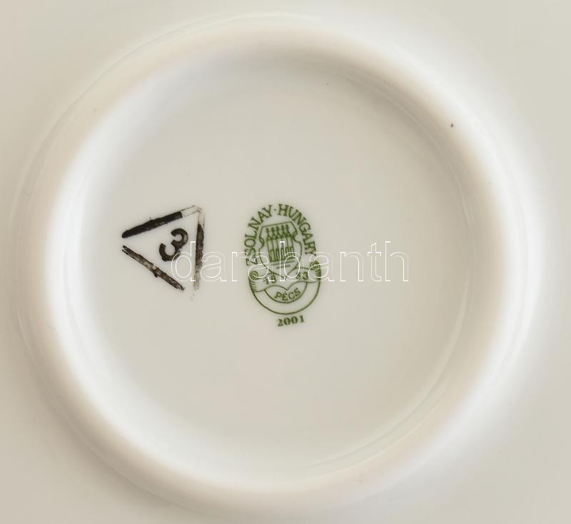 Zsolnay honfoglalás dísz tál matricás, jelzett, hibátlan, eredeti dobozában d: 31 cm - Image 4
