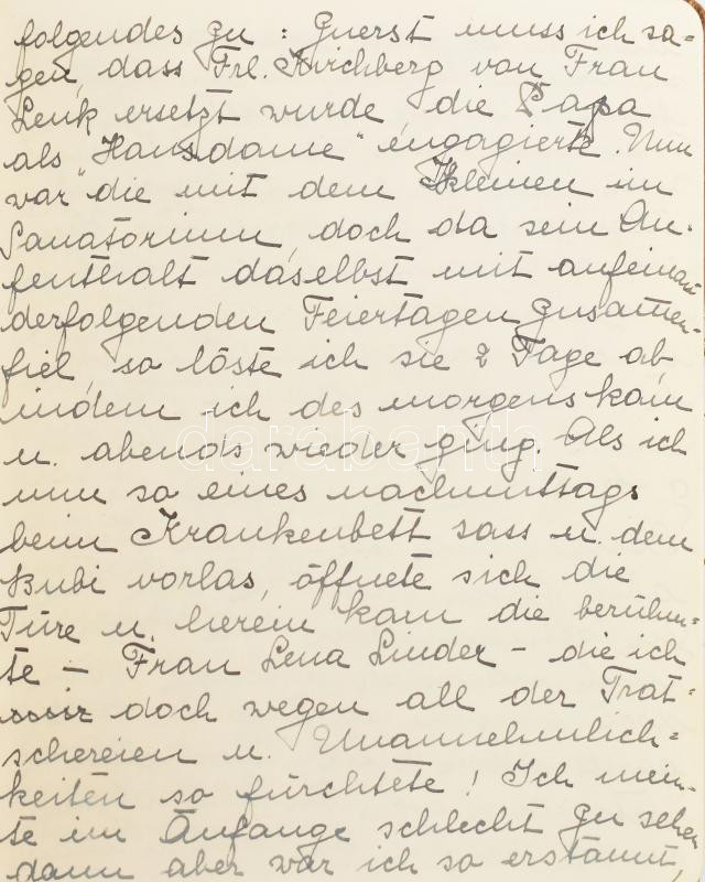 1916 Kamasz lány naplója a háború éveiről. Dekoratív kapcsos, aranyozott egészbőr kötésben német nyelven kb 60 oldal. Kapocs sérült / German language diary of a girl from war times. Nice leather binding. - Image 3