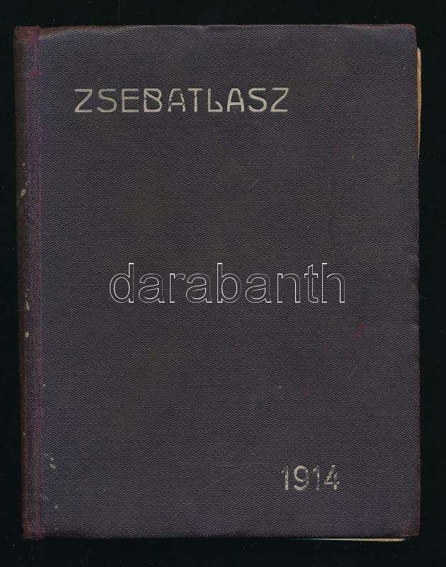 1914 Kogutowitz - Hermann: Zsebatlasz, belül sérült kötéssel. Egászvászon kötésben
