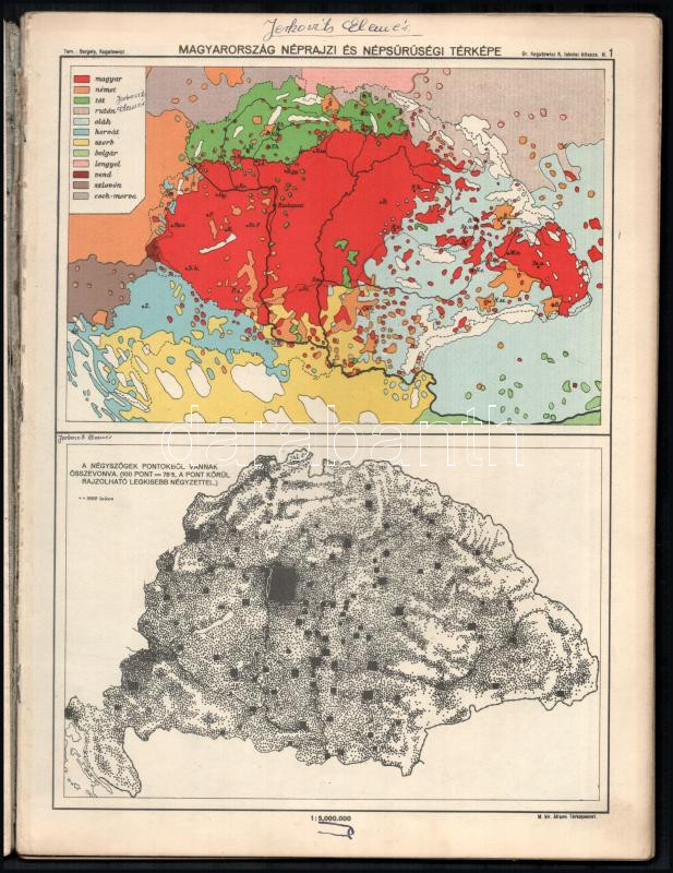 1934 Dr. Kogutowicz Károly iskolai atlasza jó állapotban - Image 2