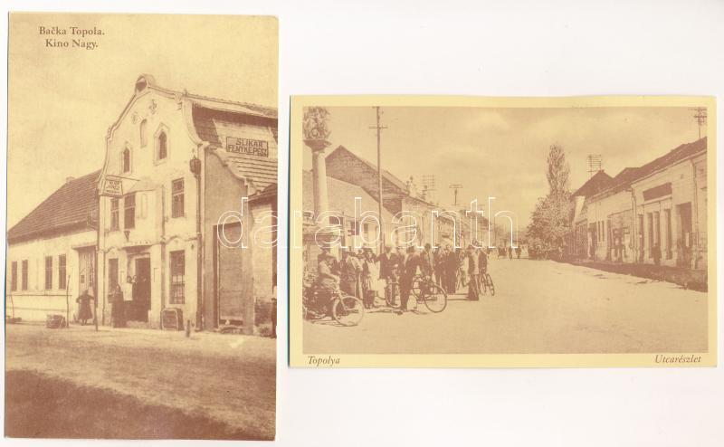 Topolya, Bácstopolya, Backa Topola; 16 db modern reprint képeslap tokban / 16 MODERN reprint postcards in case - Image 2