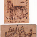 3 db modern cseh falemez képeslap / 3 modern Czech wooden postcards