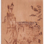 3 db modern cseh falemez képeslap / 3 modern Czech wooden postcards - Image 2