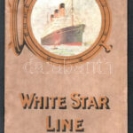 cca 1920 White Star Line hajó prospektus képekkel