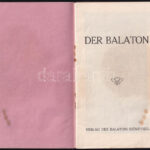 Der Balaton. Keszthely, Verlag des Balatoni Szövetség. Kiadói papírkötés, kissé kopottas állapotban. - Image 2