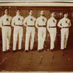 1911 Kolozsvár, Cluj; Tornászok csoportképe / gymnasts. group photo