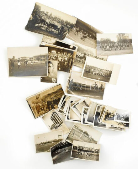 cca 1930-1936 Debreceni Bocskai csapatának meccsein, túráin készült fotók, vegyes méretben
