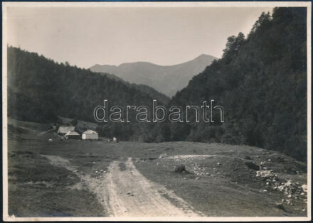cca 1910 Fogarasi-havasok, Erdélyi Mór felvétele, hátulján feliratozva, 11,5×16 cm / cca 1910 The Masivul Făgărasului, photograph taken by Mór Erdélyi, vintage photo, with notes on its back, 11,5×16 cm