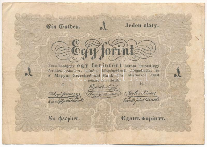 1848. 1Ft 'Kossuth bankó' 'g. td.' T:F Adamo G104