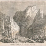 cca 1864 Szadelői völgy. VII. Az odvaskő és tánczterem, In: Vasárnapi Ujság, fametszet, papír, paszpartuban, 13,5x13,5 cm, paszpartu: 20x22 cm - Image 2