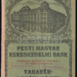 1900 Pesti Magyar Kereskedelmi Bank betétkönyv