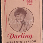 1935 Darling bébi fotószalon képes árjegyzék. Kihajtható, kissé sérült