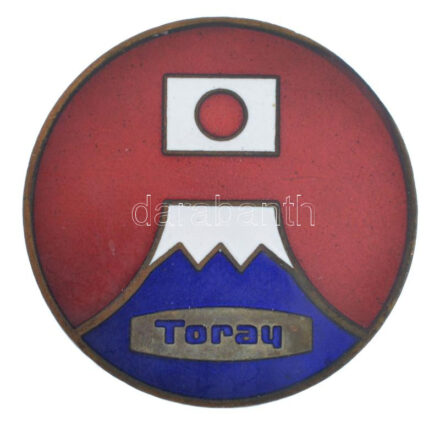 Csehszlovákia 1962. 'Toray / IV. Nemzetközi vásár, Brno 1962' ezüstözött, zománcozott bronz kitűző (30mm) T:AU patina, kopott ezüstözés Czechoslovakia 1962. 'Toray / 4th International Trade Fair, Brno 1962' silver-plated, enamelled