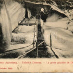 Dobsina, Dobschau; Dobsinai jégbarlang, belső. Fejér E. kiadása / Dobschauer Eishöhle / Dobsinská ladová jaskyna / ice cave, interior (EK)