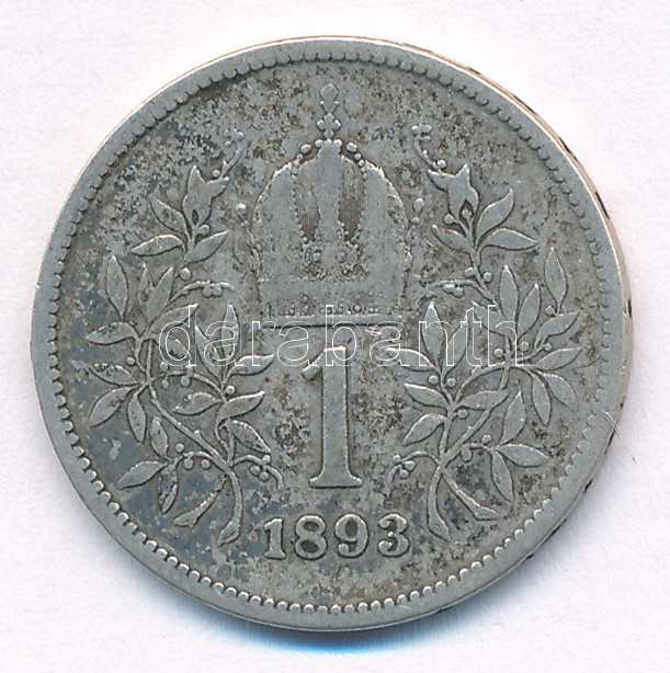 Ausztria 1893. 1K Ag 'Ferenc József' T:F Austria 1893. 1 Corona Ag 'Franz Joseph' C:F Krause KM#2804 - Image 2