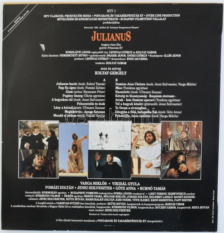 Koltay Gergely: Julianus 1991 Hungaroton LP vinyl - Image 2
