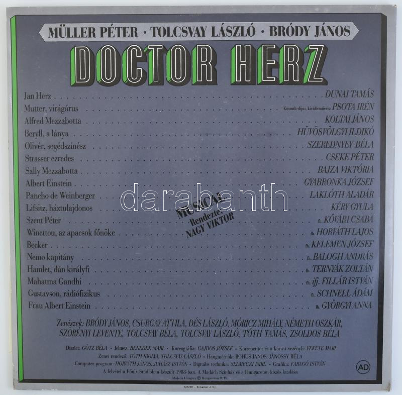 Madách Színház Doctor Dupla lemez 1988 Hungaroton Vinyl, LP, - Image 2
