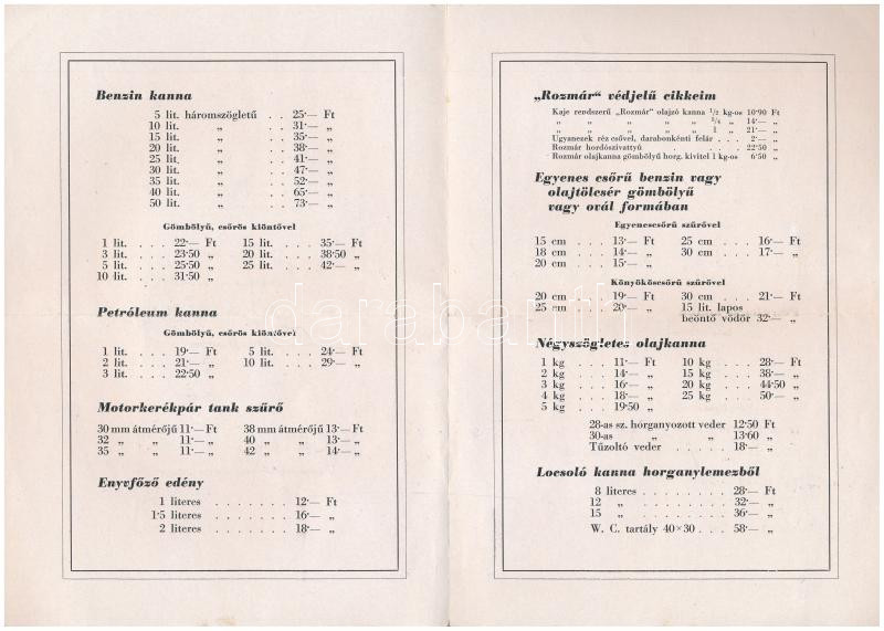 1947 Rátonyi Márton műszaki tömegcikkek gyártása. Budapest VIII. Kiss József utca 66. Árjegyzék, kihajtható reklámlap - Image 2