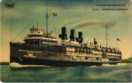 Steamer 'Greater Detroit' D. & C. Navigation Company, American flag (EK)