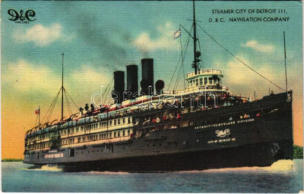 Steamer 'City of Detroit III' D. & C. Navigation Company, American flag (EK)
