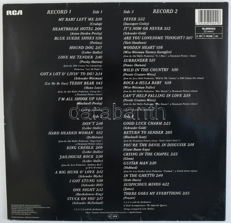 Elvis Presley Forever 32 hits double LP vinyl, 1982, RCA Germany, minimális kopás a tokon - Image 2
