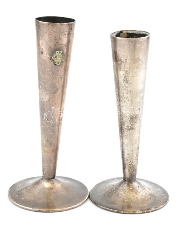Alpakka száraz virág váza pár, jelzéssel 17 cm
