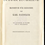 2 db Baedekker: Süddeutschland, 1926. Sérült gerinccel, + Schweiz 1927. Szakadk, kijáró térképekkel - Image 2