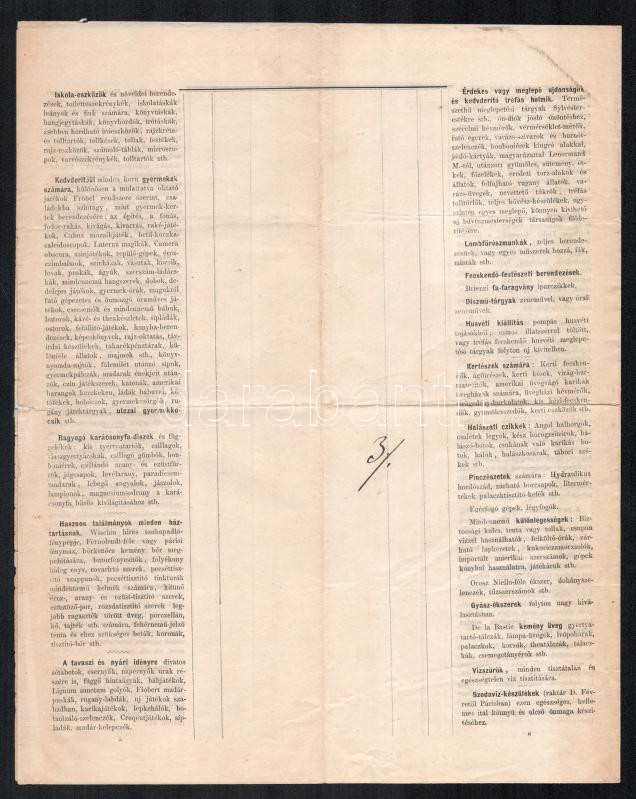 1898 Kertész Tódór ajándéktárgyak grafikus számla - Image 2