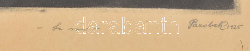 Parobek Alajos (1896-19479: Le soir. Aktok. rézkarc, papír. Jelzett, 16x12 cm Üvegezett keretben - Image 2